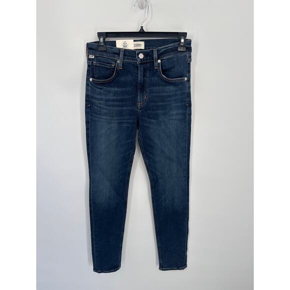 CITIZENS OF HUMANITY NWT Sloane Skinny Denim Jean in Baltic Dark Wash // 0 - Picture 5 of 12